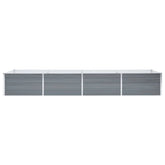 Gray Galvanized Steel Garden Raised Bed 126 x 31.5 x 17.7